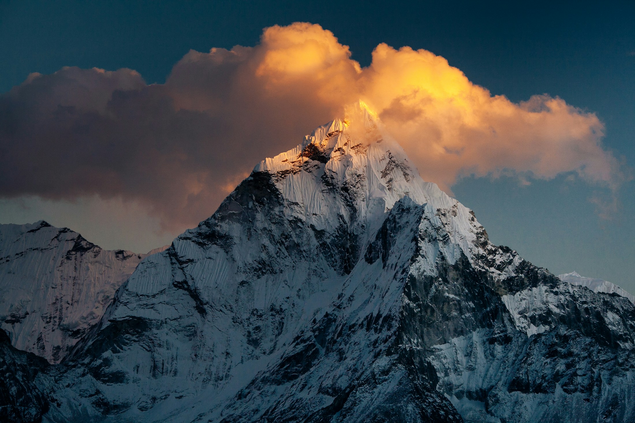 Snow-covered mountain landscape across the Eurasian interior